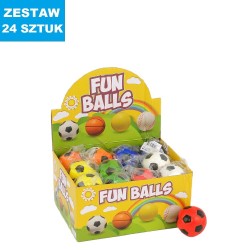 PIŁKI PIANKOWE "FOOTBALL - BOX" - 24 szt.