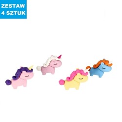 GUMKI SZKOLNE "PREMIUM - JEDNOROŻEC" - 4 szt.