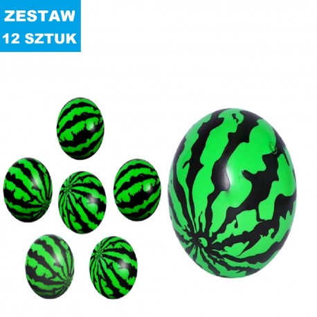 PIŁKI PIANKOWE  'ARBUZ" - 12 szt.