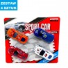 AUTKA METALOWE "SPORT CAR" - 4 szt.