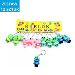BRELOKI "ŻABKI - 8"- 12 szt.