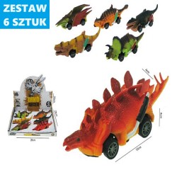 AUTA "DINOZAURY" - 6 szt.