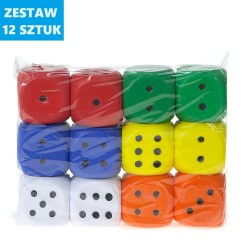 PIŁKI PIANKOWE "KOSTKA" - 12 szt.