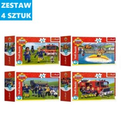 MINI PUZZLE  "STRAŻAK SAM"- 4 szt.