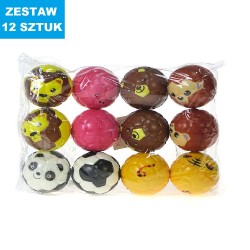 PIŁKI PIANKOWE "ZWIERZĄTKA" (SERIA 6) - 12 szt.