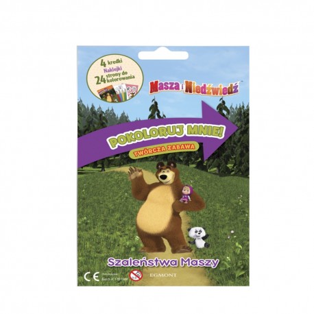 Kolorowanka - Pokoloruj mnie: Masza i Niedżwiedź. Szaleństwa Maszy