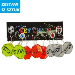 BRELOKI ODBLASKOWE "STOP - 2"- 12 szt.