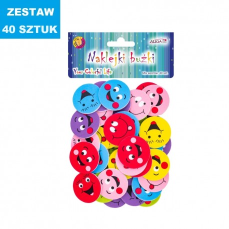 NAKLEJKI PIANKOWE  "FACE" - 40 szt.