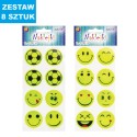NAKLEJKI ODBLASKOWE "MIX" - 8 szt.