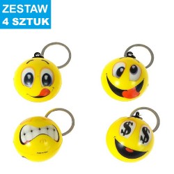 BRELOKI PIANKOWE "EMOTKI" - 4 szt.