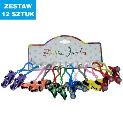 BRELOKI "ZAWIESZKI AUTA" - 12 szt.