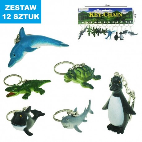 BRELOKI "ZWIERZĘTA WODNE - 2" - 12 szt.