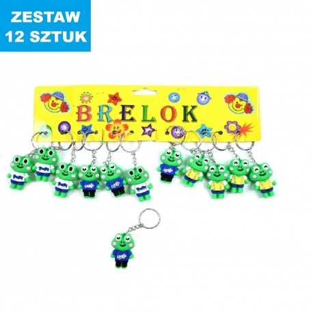 BRELOKI "ŻABKI - 10"- 12 szt.
