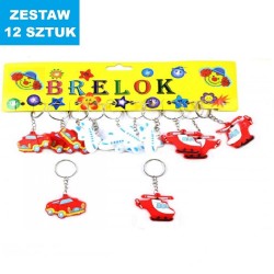 BRELOKI "POJAZDY - 1" - 12 szt.
