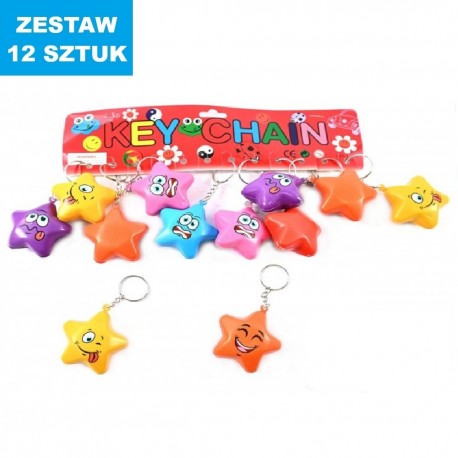 BRELOKI PIANKOWE "GWIAZDKA - 3" - 12 szt.