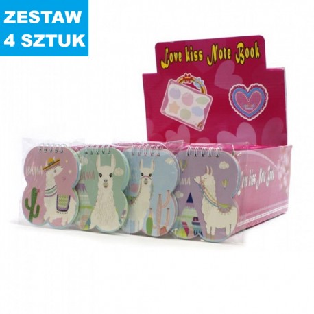 NOTESIK "LAMA-ALPAKA" - 4 szt.