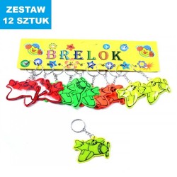 BRELOKI ODBLASKOWE "SAMOLOTY" - 12 szt.