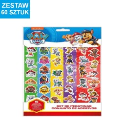 ZESTAW NAKLEJEK "PSI PATROL - MIX" - 60 szt.