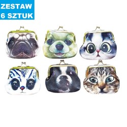 PORTMONETKI "PIES/KOT - 1" - 6 szt.