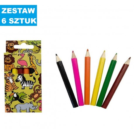MINI KREDKI OŁÓWKOWE "DZIKIE ZWIERZĘTA"