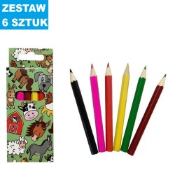 MINI KREDKI OŁÓWKOWE "ZWIERZĘTA - FARMA"
