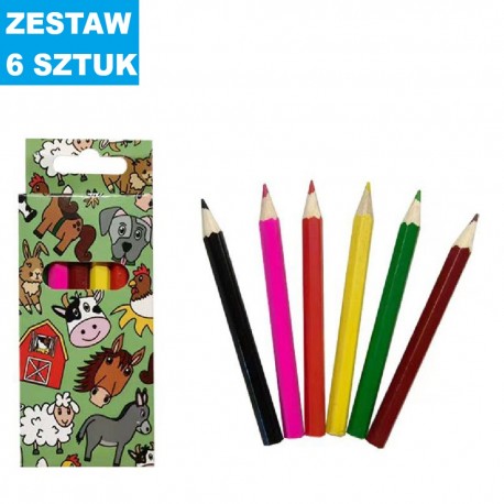 MINI KREDKI OŁÓWKOWE "ZWIERZĘTA - FARMA"