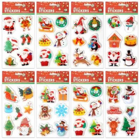 NAKLEJKI ŻELOWE "GWIAZDKA - XMAS" - 1 szt.