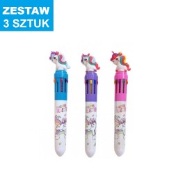 DŁUGOPISY "JEDNOROŻEC-MIX COLOR -6"- 3 szt.