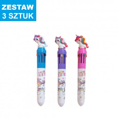 DŁUGOPISY "JEDNOROŻEC-MIX COLOR -7"- 3 szt.
