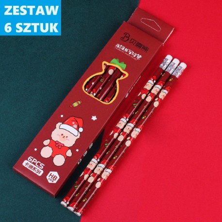 OŁÓWKI ŚWIĄTECZNE (seria - 2) - 6 szt.
