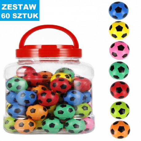PIŁKI KAUCZUKOWE "FOOTBALL - 3"- 60 szt.