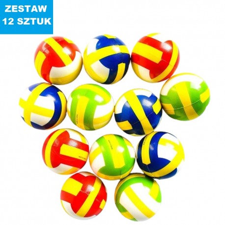 PIŁKI PIANKOWE "SIATKA" - 12 szt.