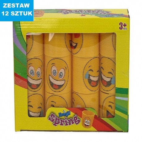 DUŻE SPRĘŻYNKI "EMOTKI-1" - 12 szt.