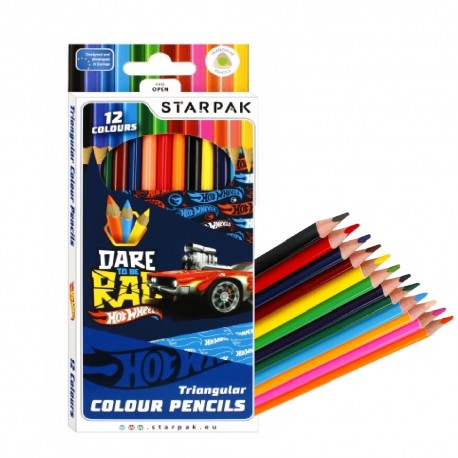 KREDKI OŁÓWKOWE "HOT WHEELS" - 12 szt.