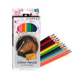 KREDKI OŁÓWKOWE "KONIE" - 12 szt.