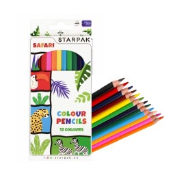 KREDKI OŁÓWKOWE "SAFARI" - 12 szt.