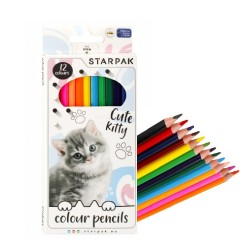 KREDKI OŁÓWKOWE "KOCIAKI" - 12 szt.