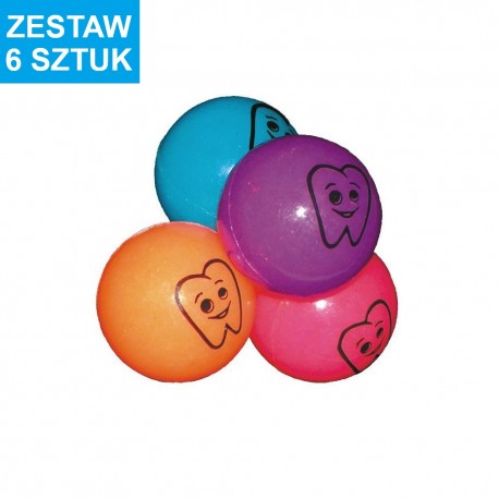 PIŁKI KAUCZUKOWE "ZĄBEK - 2"- 6 szt.