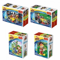 MAXI PUZZLE  "MICKEY - WYŚCIGI TERENOWE"- 4 szt.