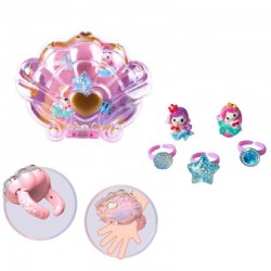 BRANSOLETKA MUSZLA Z PIERŚCIONKAMI