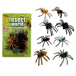 DUŻY ZESTAW PAJĄKÓW "INSECT WORLD"  - 8 szt.