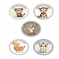 NAKLEJKI DZIELNY PACJENT  "SERIA - 8" - 100 szt.