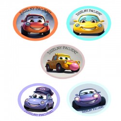 NAKLEJKI DZIELNY PACJENT  "SERIA - 20" - 100 szt.